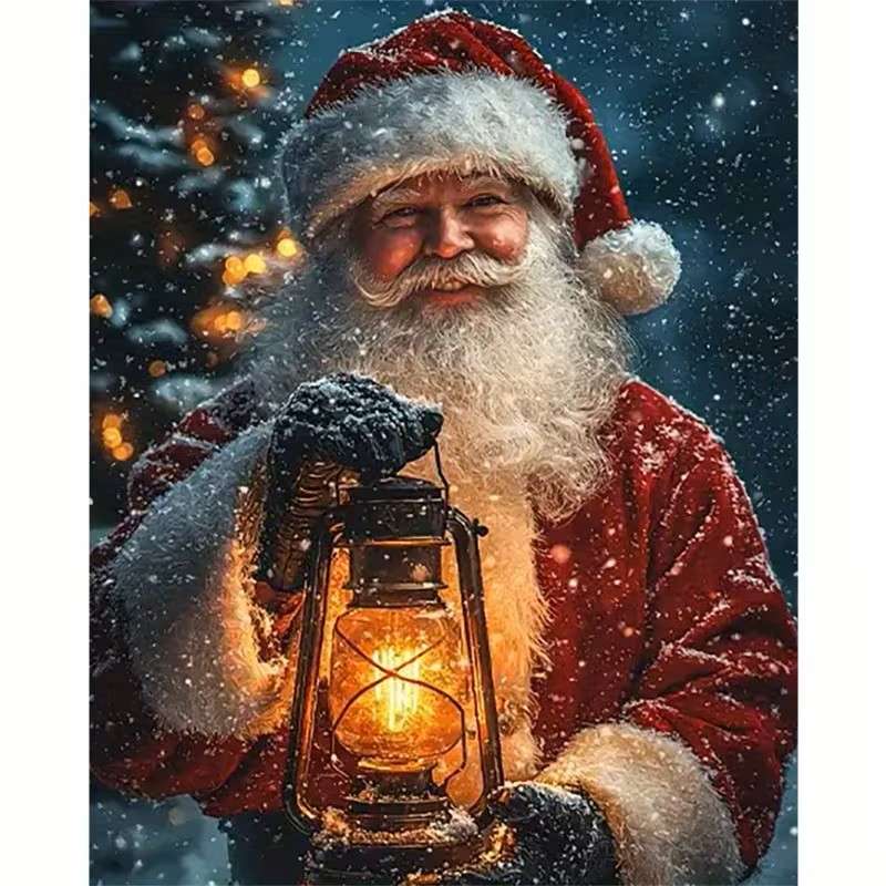 Jultomten med en lykta Pussel online