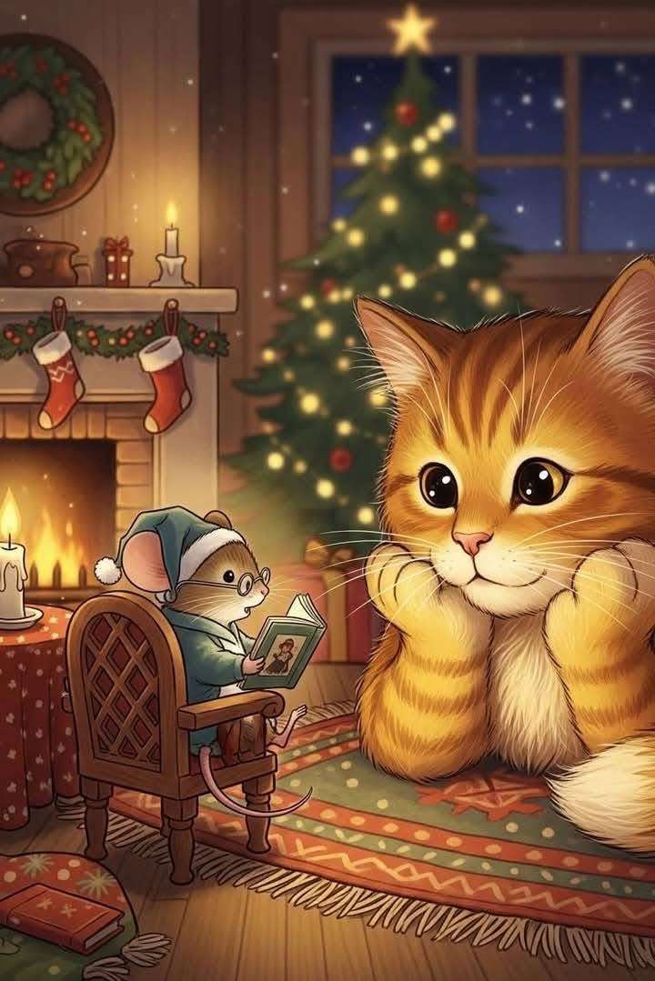 Велика кішка і маленька мишка онлайн пазл