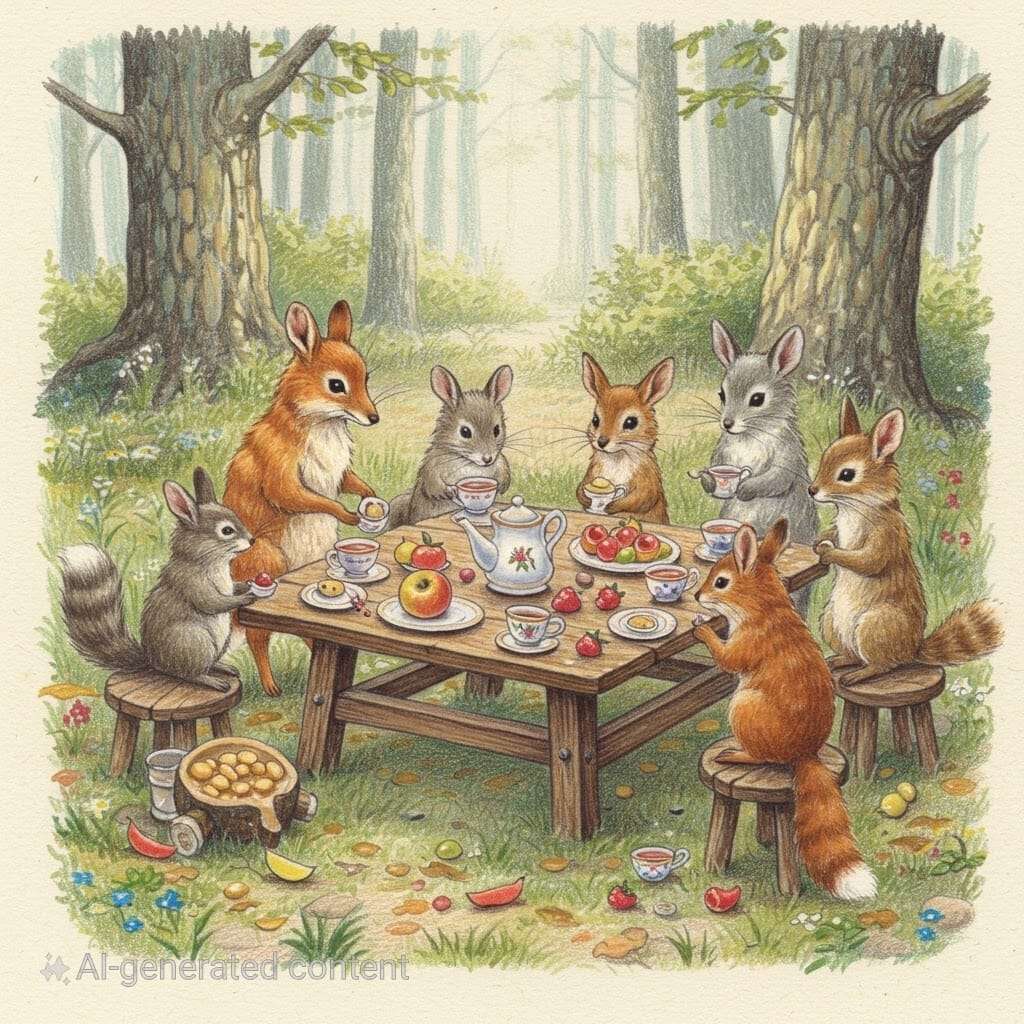 пікнік в лісі пазл онлайн