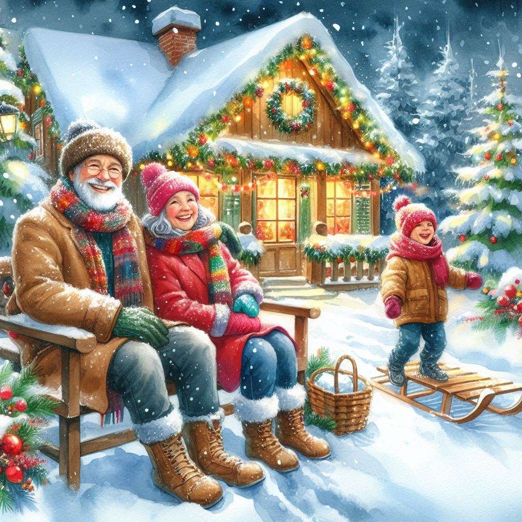 陽気な冬景色 ジグソーパズルオンライン