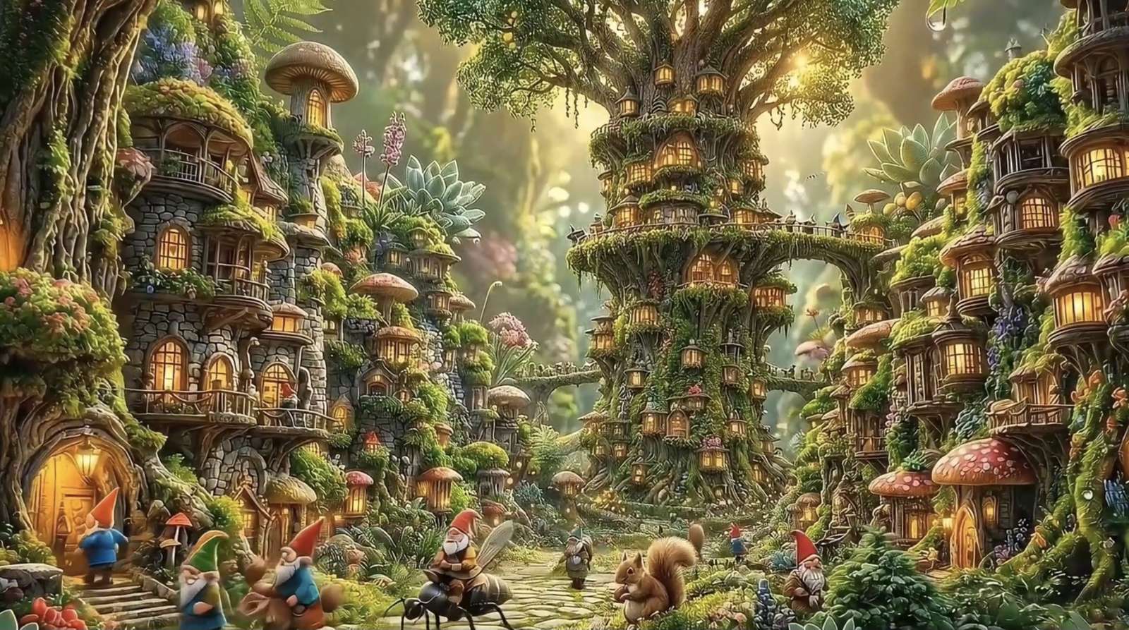 De bor nära varandra pussel på nätet