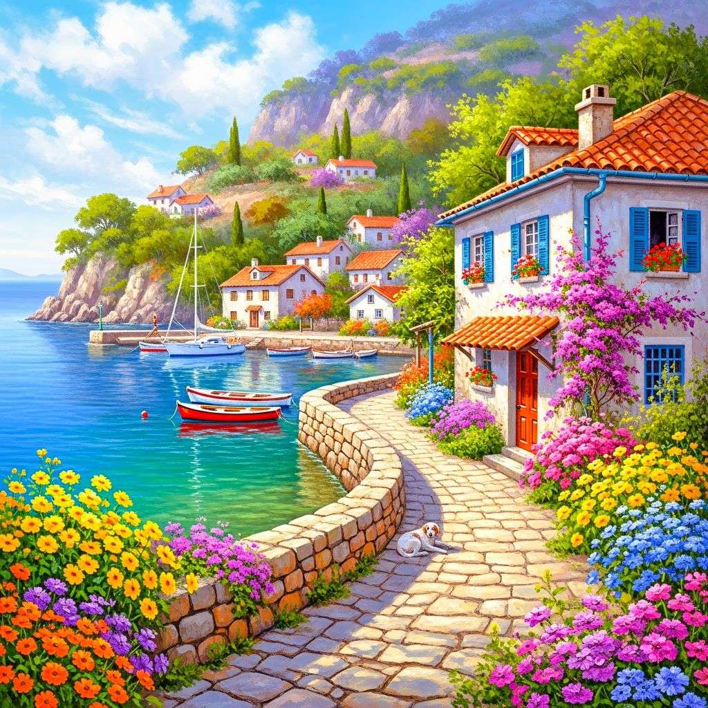 Kustnära hemstad pussel på nätet