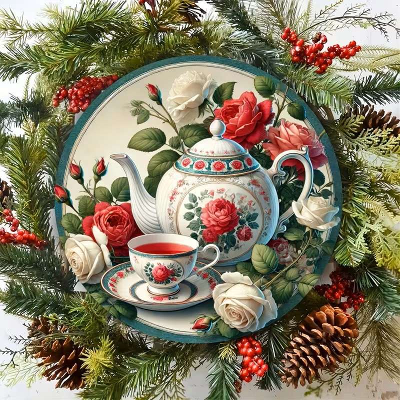 zimní, zahřívací čaj online puzzle