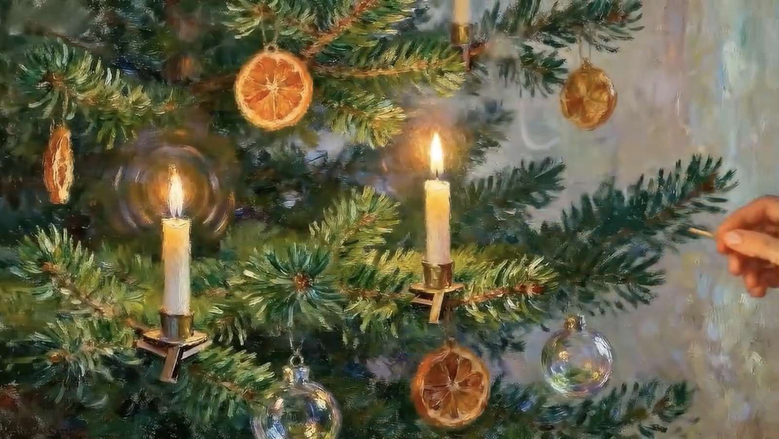 Płonąca choinka puzzle online