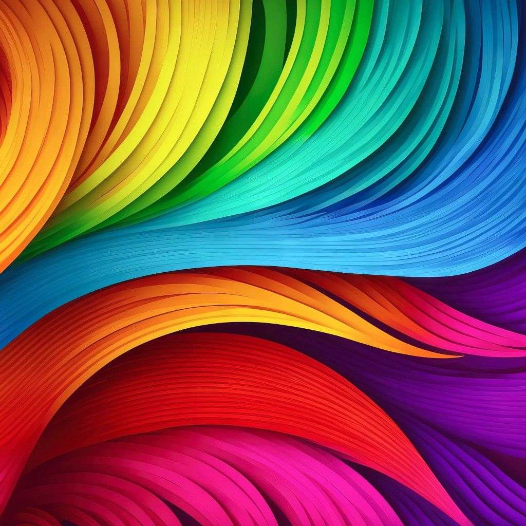 Tęczowe wiry kolorów puzzle online