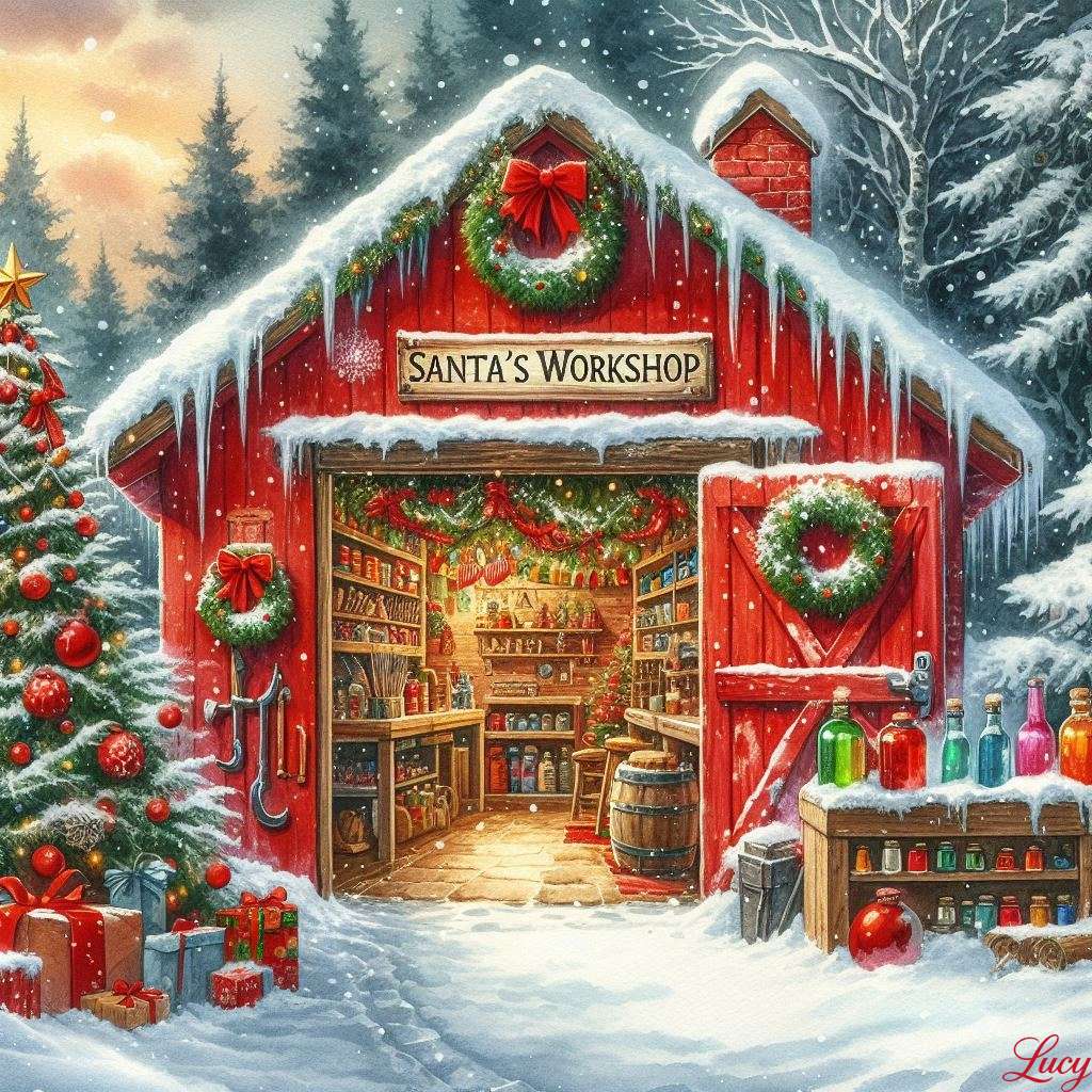 Warsztat Świętego Mikołaja puzzle online