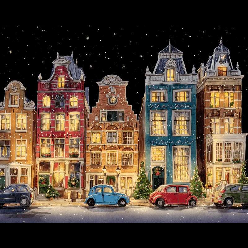アムステルダムのクリスマス オンラインパズル