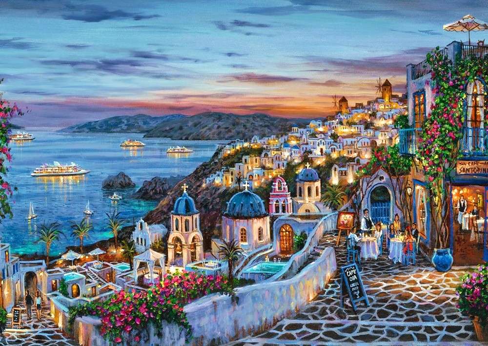 Santorini Sunset jigsaw puzzle online