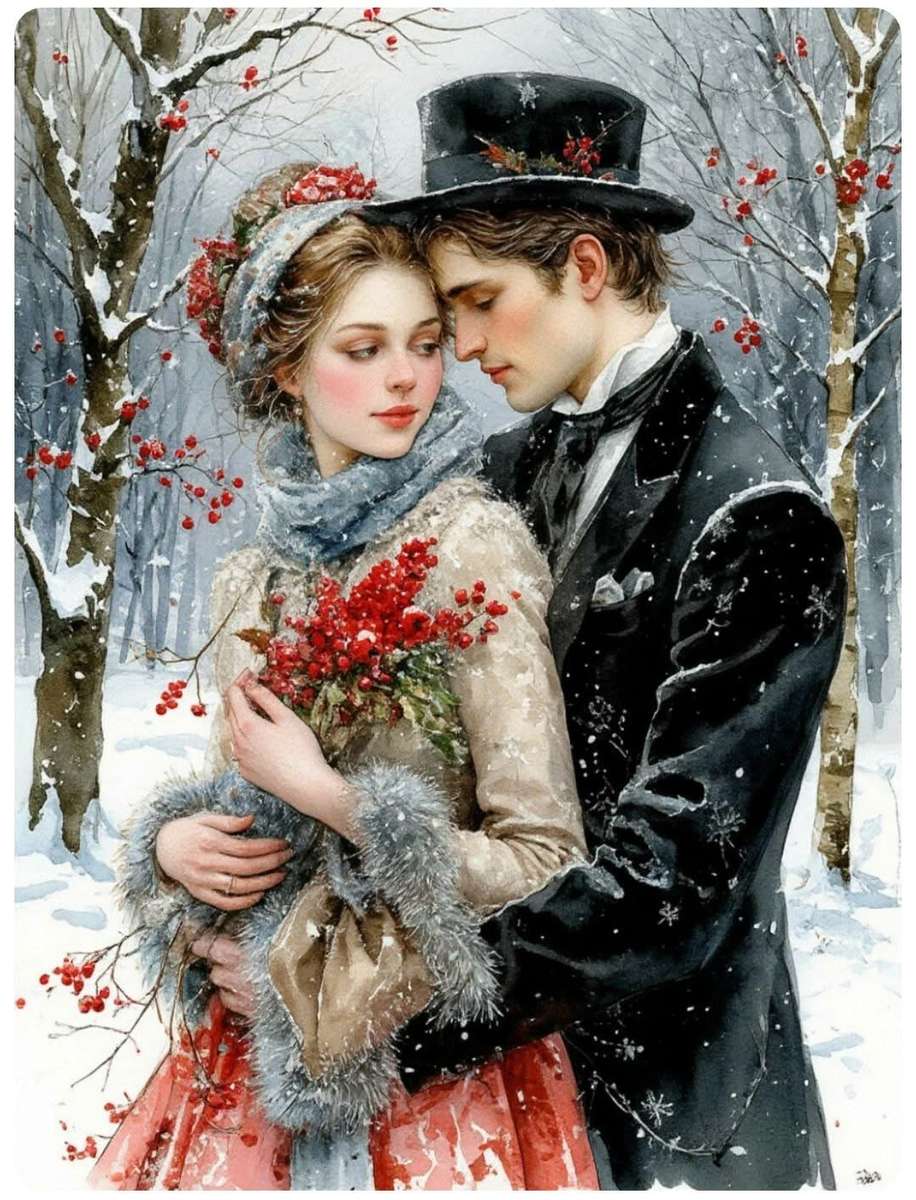 milující pár skládačky online