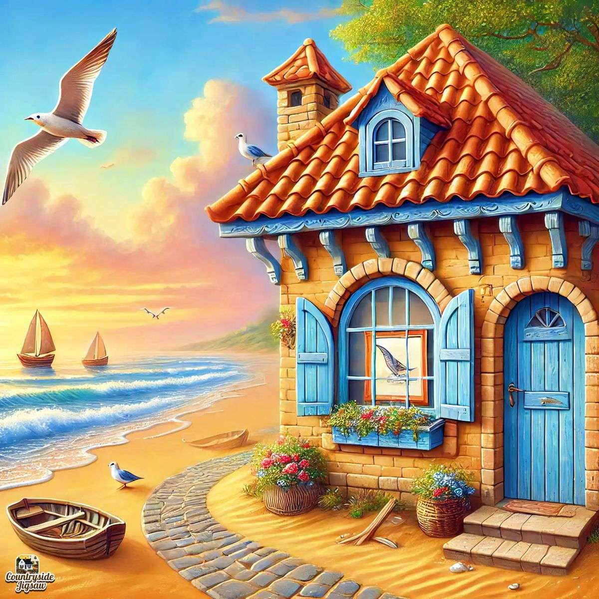 Casetta in riva al mare puzzle online