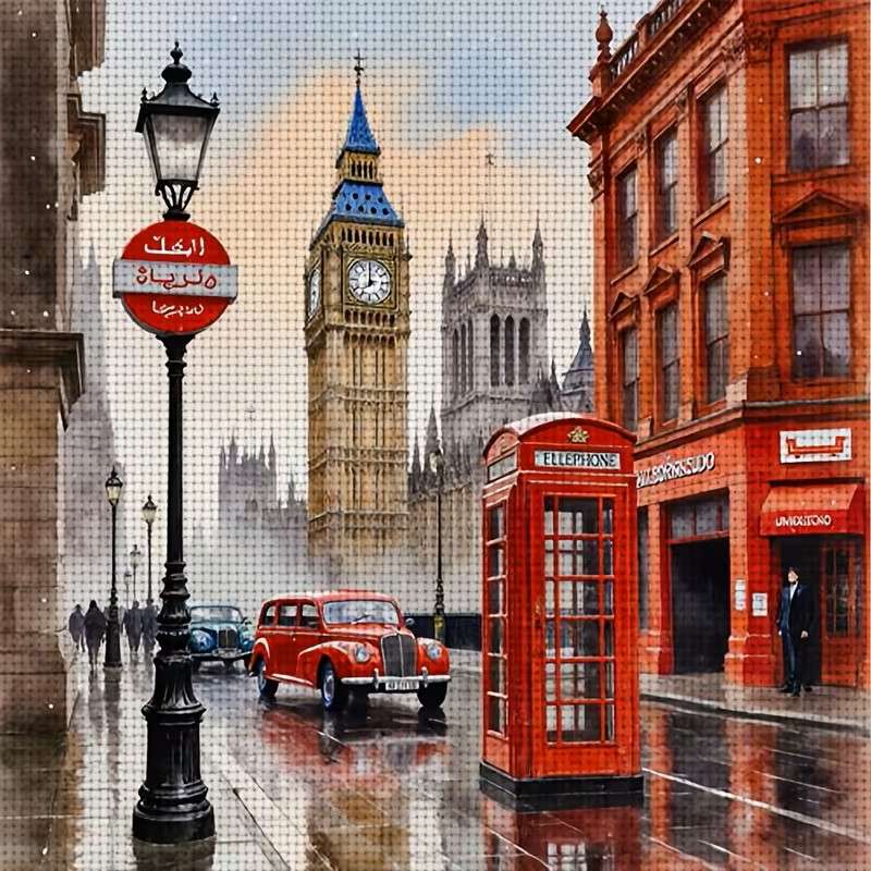 Londres sous la pluie puzzle en ligne