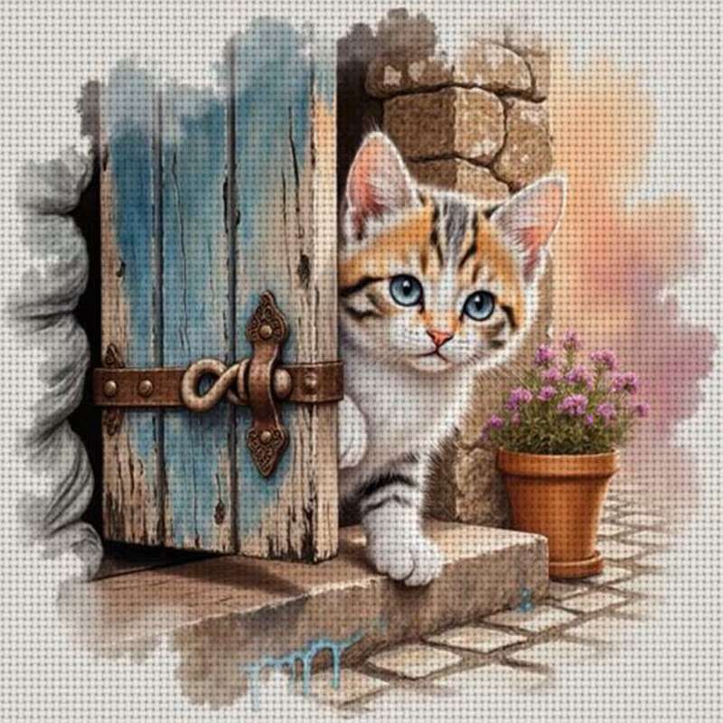chaton curieux puzzle en ligne