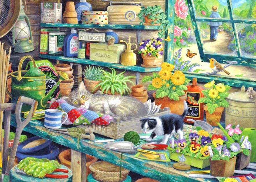 Escondite de gatos rompecabezas en línea