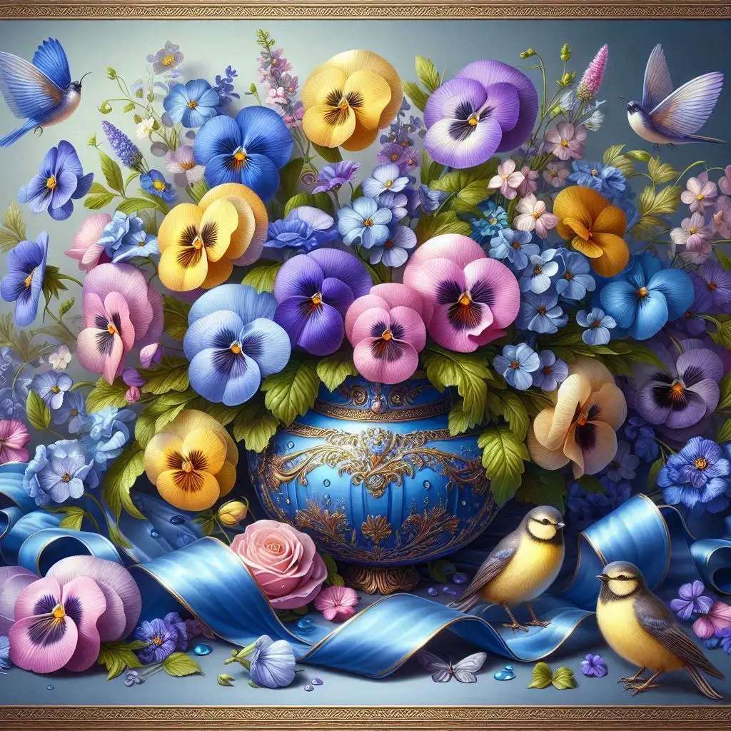 Bukiet bratków puzzle online