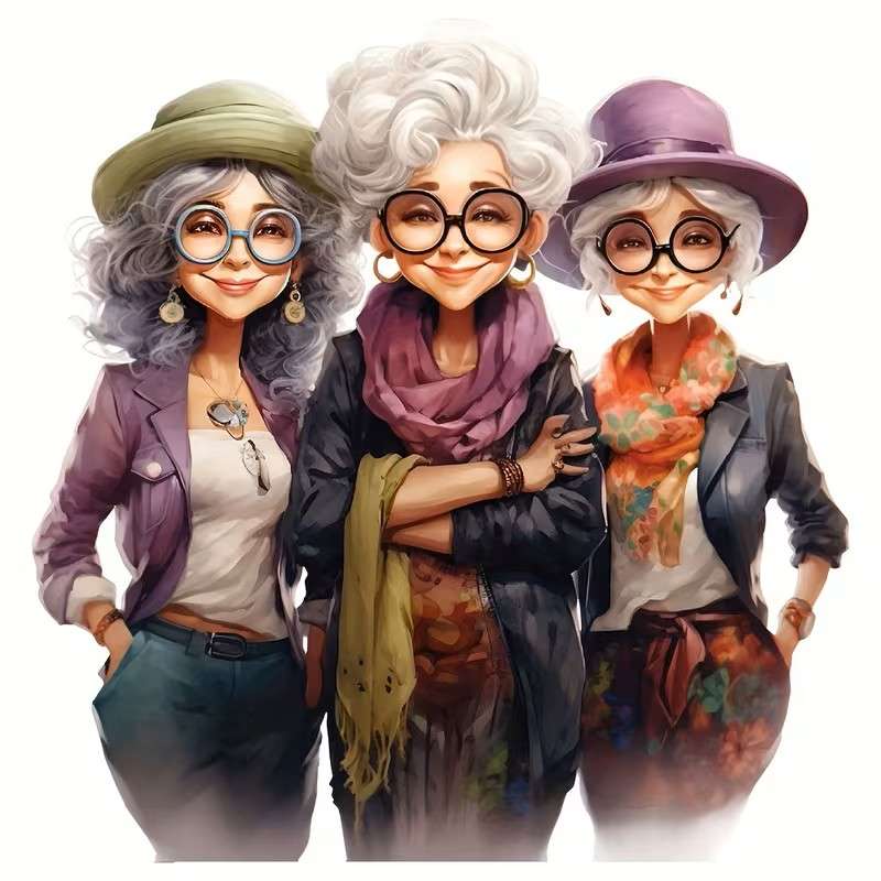 three women with glasses jigsaw puzzle online