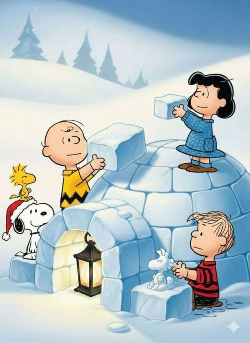 Zabawa na śniegu dla gangu puzzle online