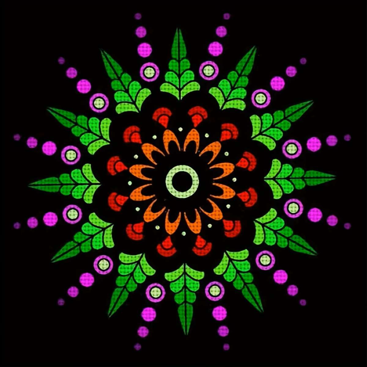 grünes Mandala Online-Puzzle