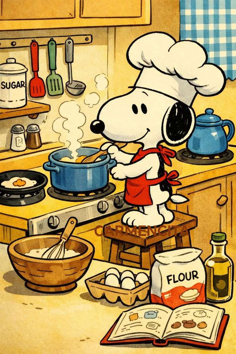 Snoopy gătește puzzle online