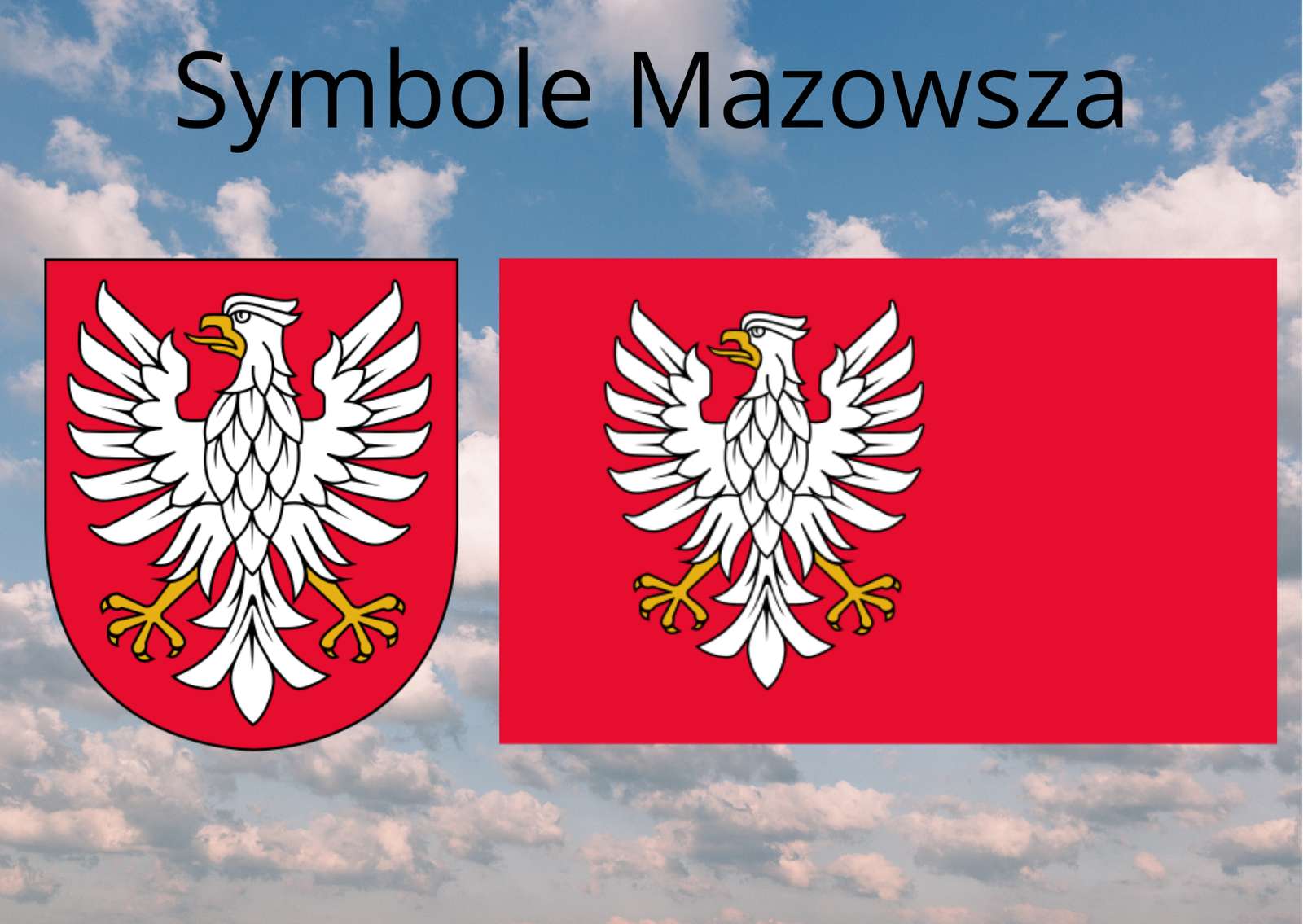 Mazóvia szimbólumai - címer és zászló online puzzle