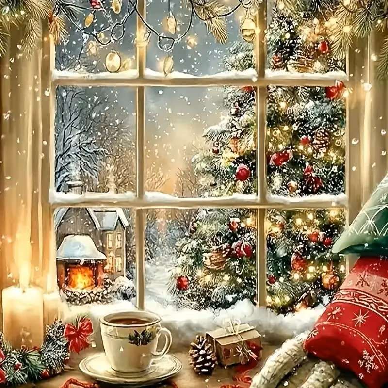 vista invernale dalla finestra puzzle online