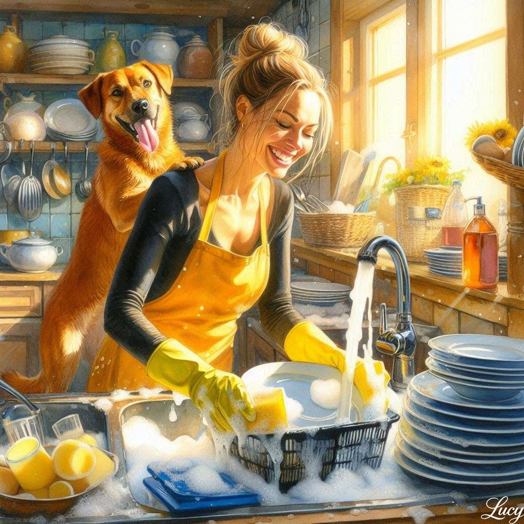 Divertirsi a lavare i piatti puzzle online