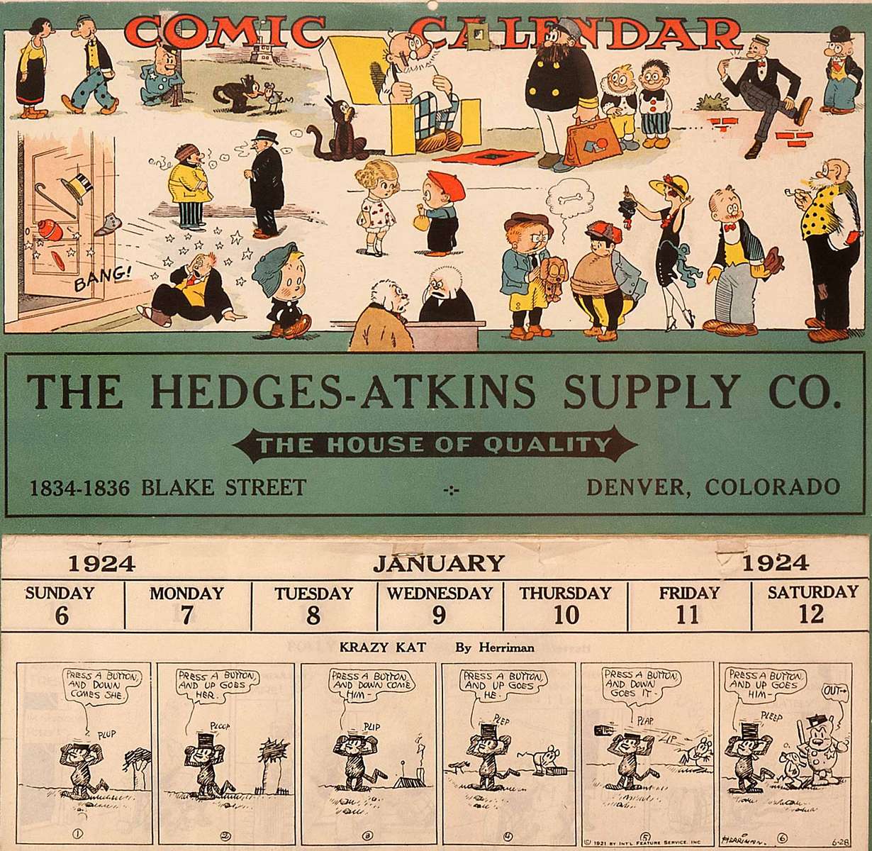 Herriman - Comic Calendar - 1924 online puzzle