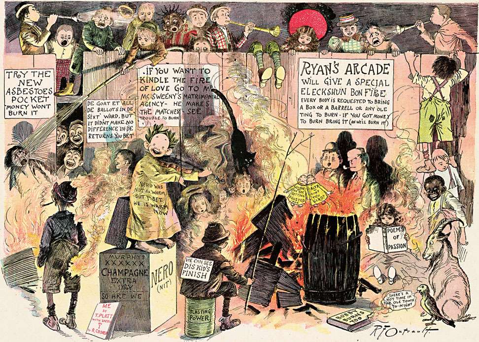 Outcault - Yellow Kids play Nero - 1897-11-07 online puzzle