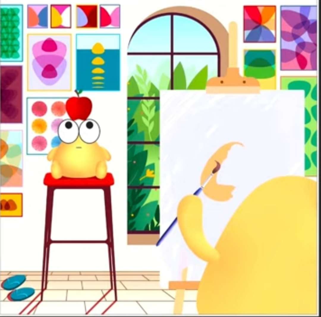 Pou Peintre puzzle en ligne
