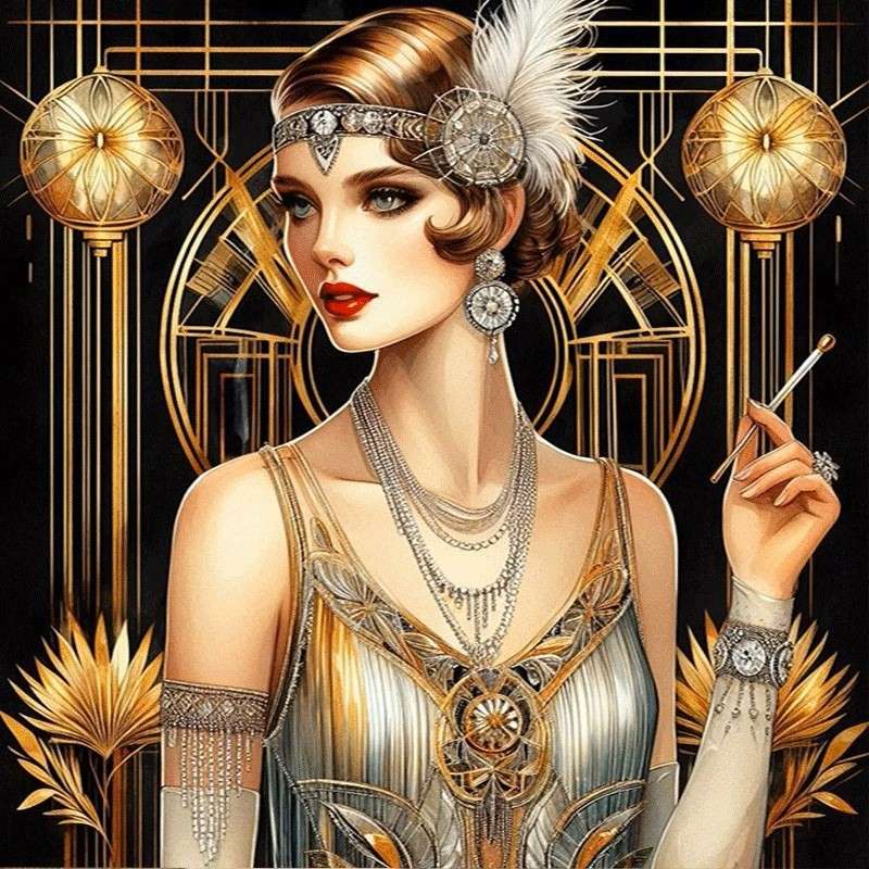 Signora in stile anni '30 puzzle online