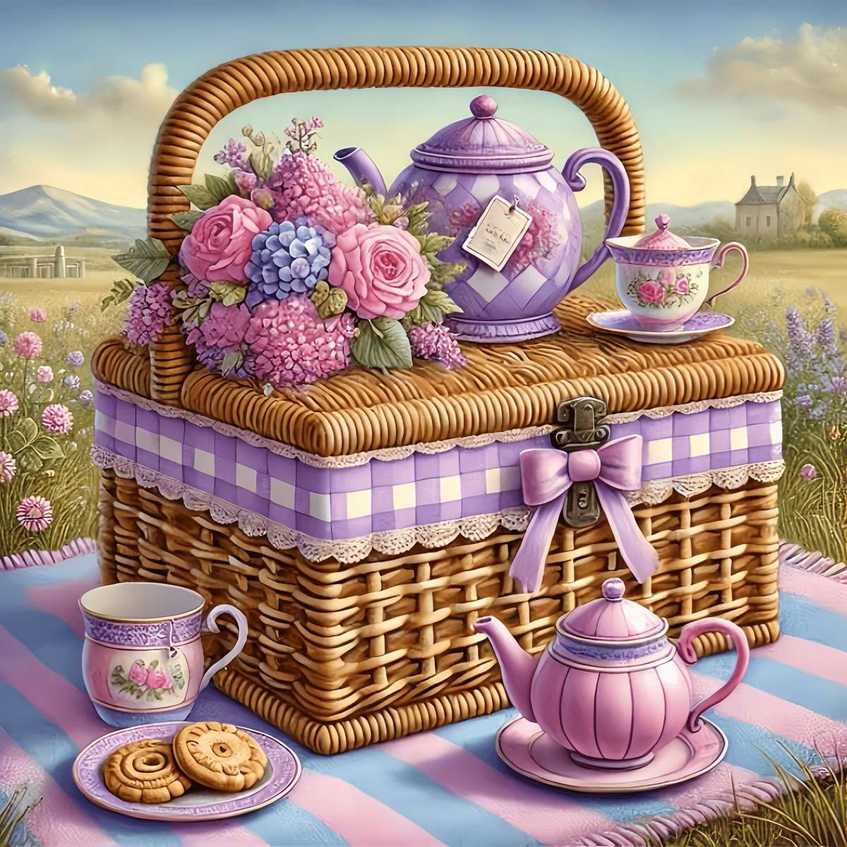 zestaw piknikowy puzzle online