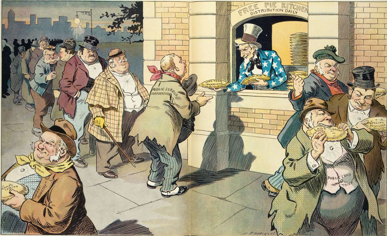 Glackens LM - 1908 - Hard times online puzzle