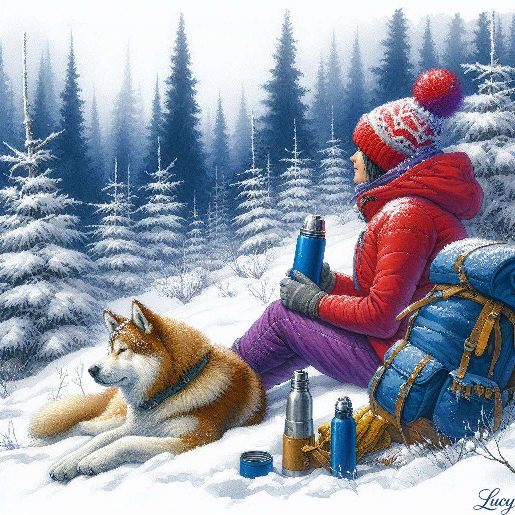 Woman and her loyal dog rests quietly online puzzle