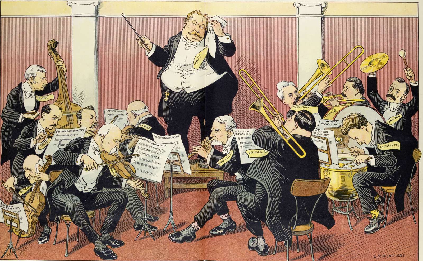 Glackens LM - 1909 - Het vreemde orkest online puzzel