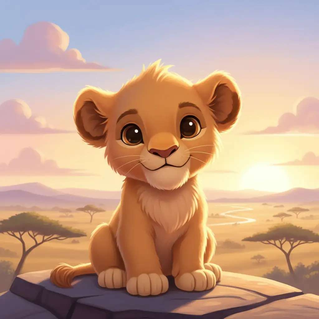 Schattige kleine Mufasa online puzzel