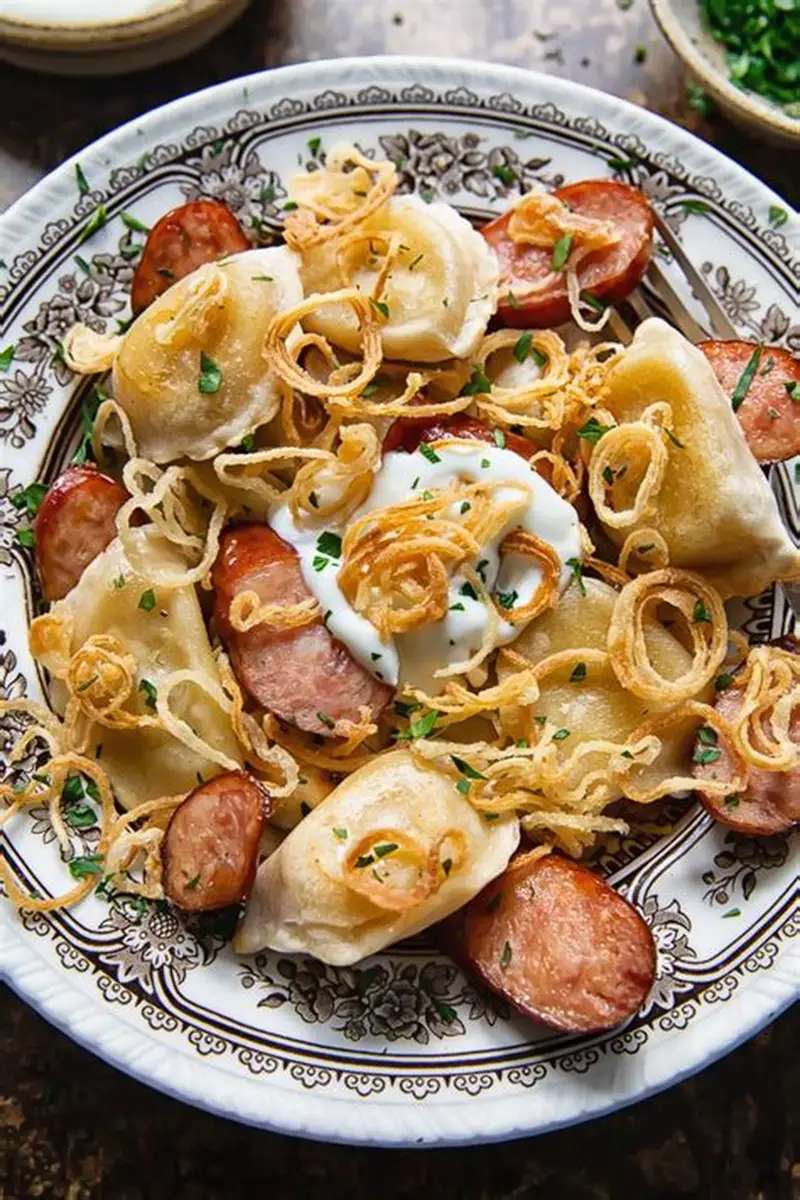 Pierogies et saucisses puzzle en ligne