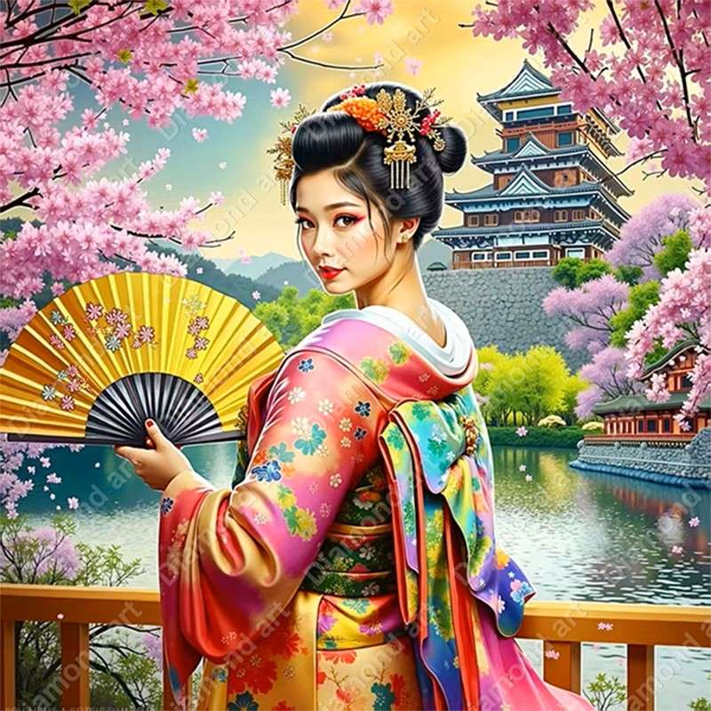 Femme japonaise en costume traditionnel puzzle en ligne