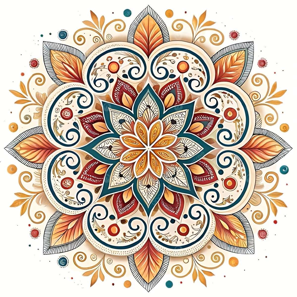 delikatna, miodowa mandala puzzle online