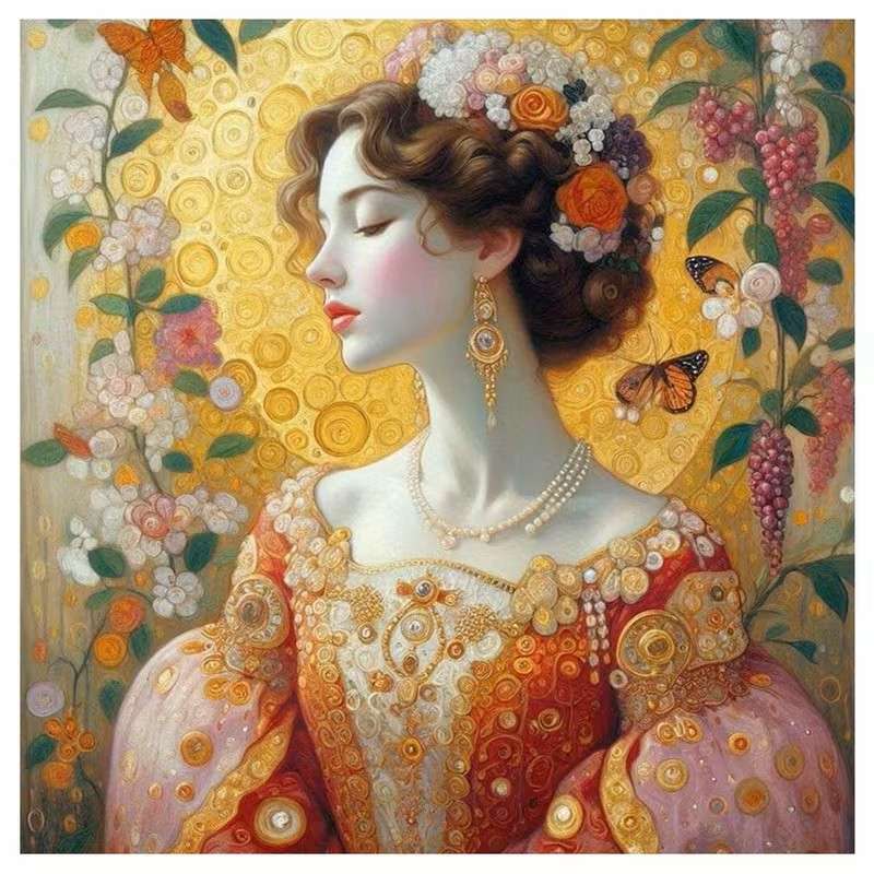 dama w balowej sukni puzzle online