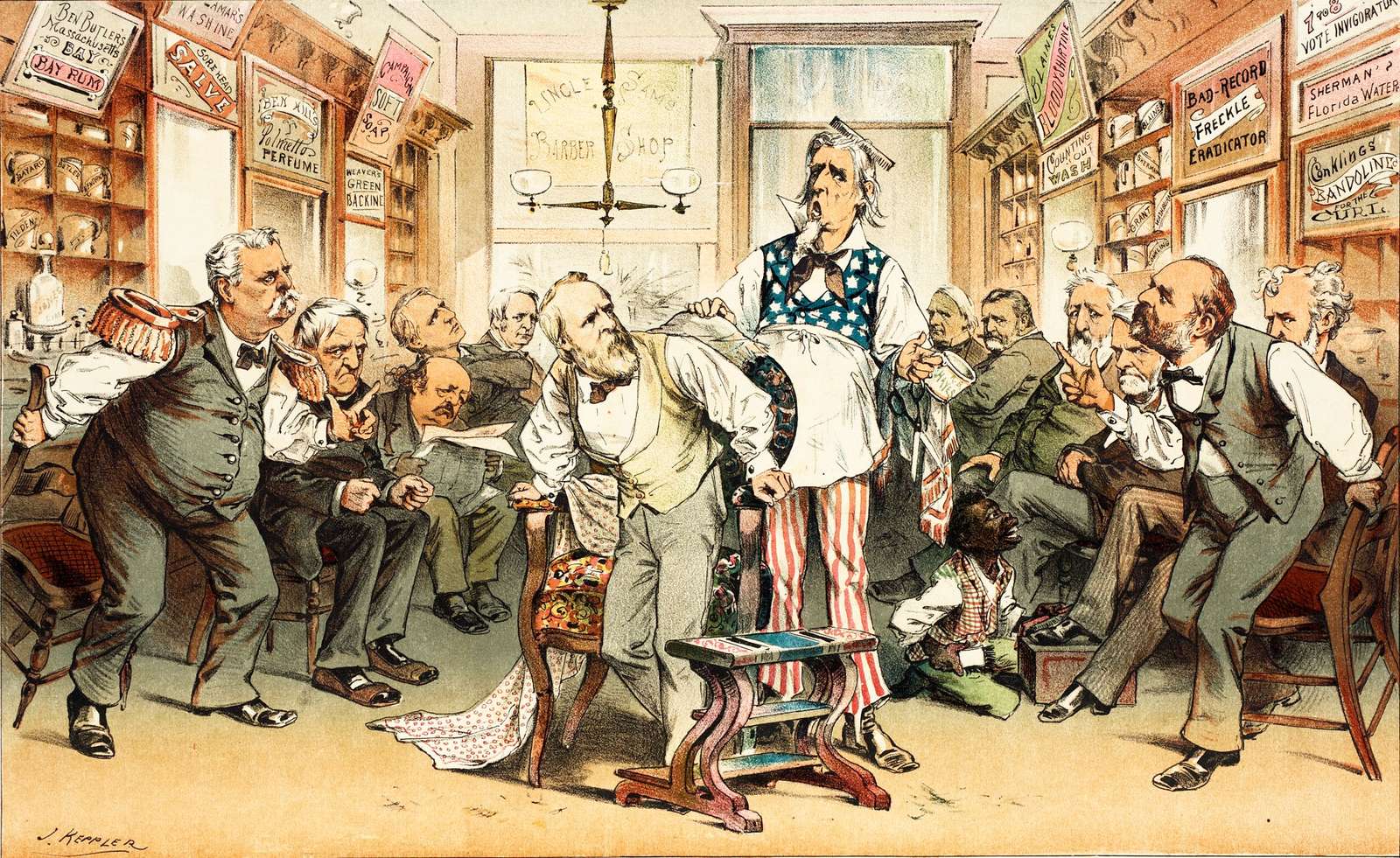 At the barber jigsaw puzzle online