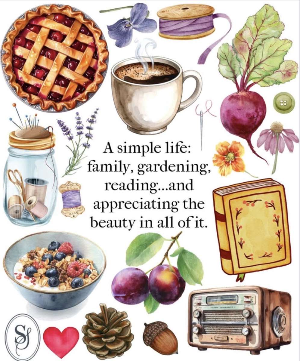 Egyszerű élet: család, kertészkedés, olvasás. kirakós online