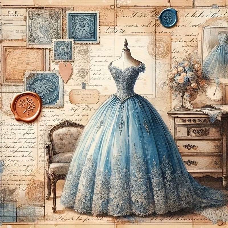 kék báli ruha online puzzle