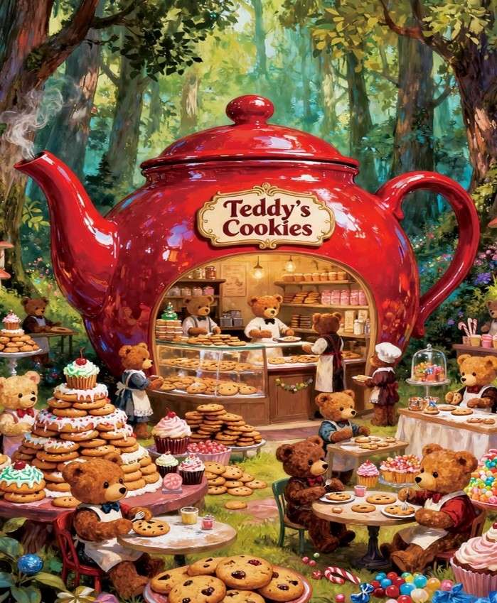 Loja de biscoitos de ursinho de pelúcia puzzle online