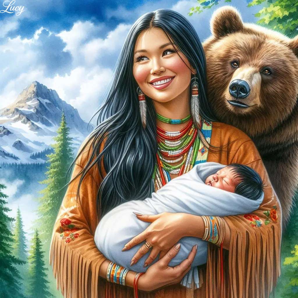 Nativ american și copilul ei nou-născut jigsaw puzzle online