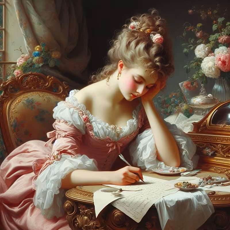 peinzend over de brief online puzzel