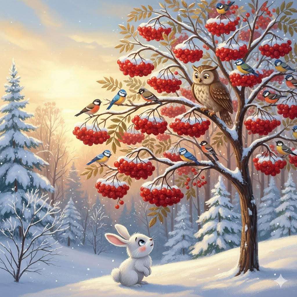 A chi piace la cenere di montagna in inverno? puzzle online