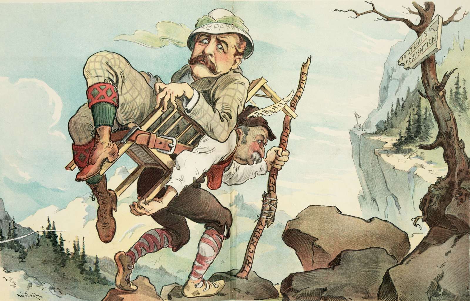 Slechte leider op een rotsachtig pad online puzzel