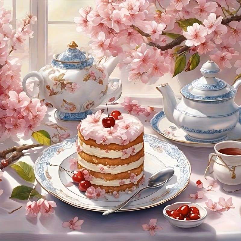 délicieux gâteau au thé puzzle en ligne