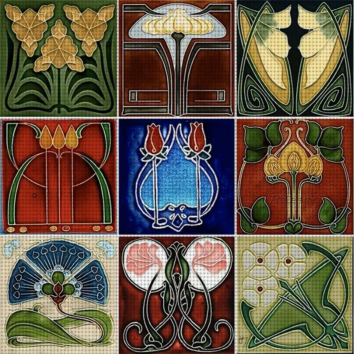 mozaika ve stylu art deco skládačky online