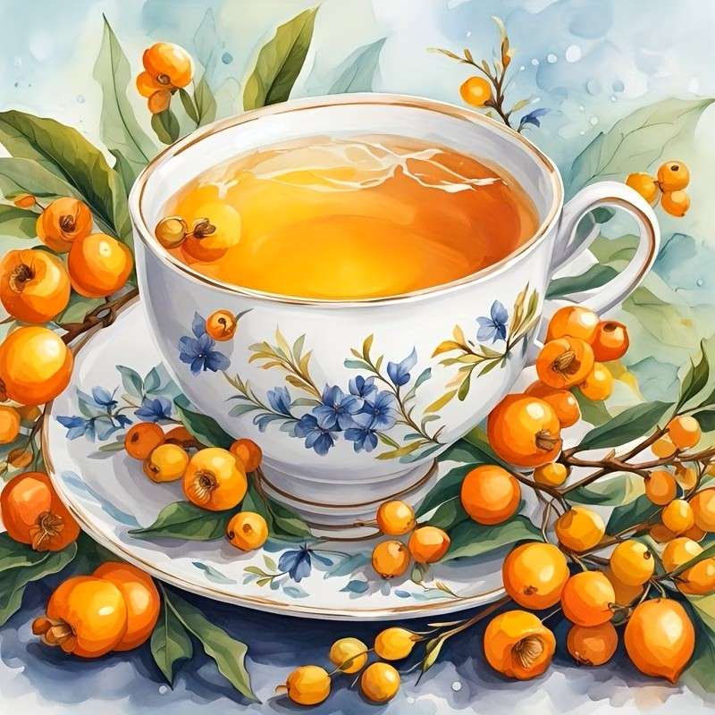 rozgrzewająca herbata z rokitnika puzzle online