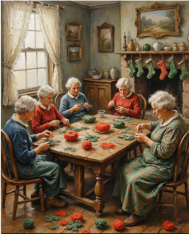 una cerchia di amanti dell'artigianato puzzle online